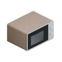 Microwave 3D Render Design Element png