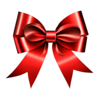 Christmas bow and ribbon cutout with different colors and a transparent background. set of colorful bows png