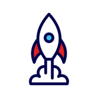 Rocket icon. rocket ship icon. space concept. ui ux interface web button. png