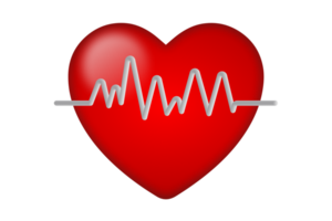 Heartbeat or cardiogram icon png