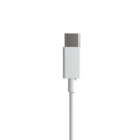 3D USB-C Type Cable Rendering - High-Quality Connectivity Visualization png