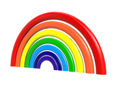 3D Realistic Rainbow - Capturing Nature's Colorful Wonder in Three Dimensions png