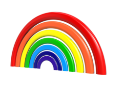 3d réaliste arc en ciel - capturer la nature coloré merveille dans Trois dimensions png