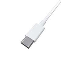 3D USB-C Type Cable Rendering - High-Quality Connectivity Visualization png