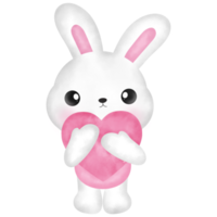 Cute bunny with heart. png