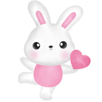 Cute bunny with heart. png