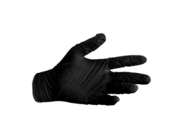 Black glove isolated on transparent background. File png