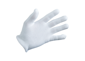 White cloth gloves isolated on transparent background. File png