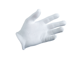 White cloth gloves isolated on transparent background. File png