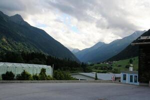 A view of the Austrian Mountains in the summer photo