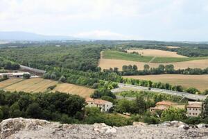 A view of the village of Monteggiorni in Italy photo
