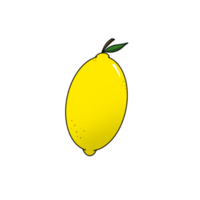 A Lemon on a Transparent Background png