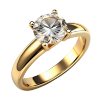 oro anillo con diamante en transparente antecedentes png