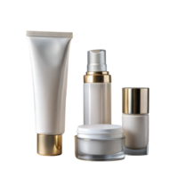 Luxurious Skin Care Products Display on Transparent Background png