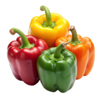 Colorful Peppers Group on Transparent Background png