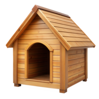 Classic Wooden Dog House Isolated on a Transparent Background png