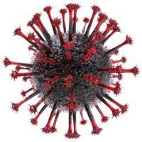 Dangerous pandemic virus, virus from myocroscope, on transparent background png