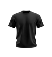 Preto ampla t camisa brincar frente transparente fundo isolado gráfico recurso. camiseta tee branding Projeto png
