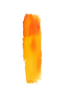 Vibrant warm color paint brush stroke texture transparent background isolated graphic resource. Saturated art shape design png