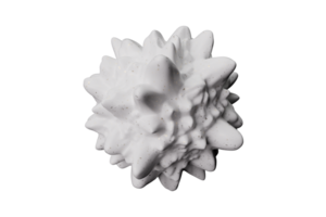 Abstract round white 3d shape png