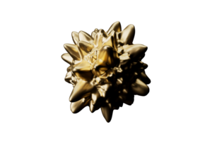 abstract luidruchtig goud 3d vorm png