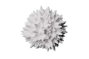 Abstract round white 3d shape png