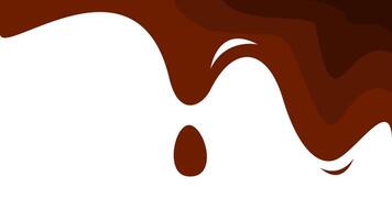 Melted chocolate drip. melted chocolate background. chocolate background for packaging. vector