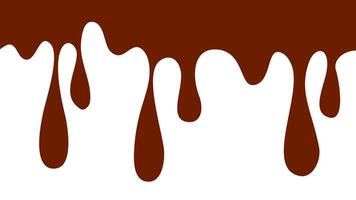 Melted chocolate drip. melted chocolate background. chocolate background for packaging. vector