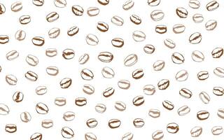 Coffee beans pattern background. coffee beans background. Coffee beans wallpaper. Coffee Beans Illustration for packaging. vector
