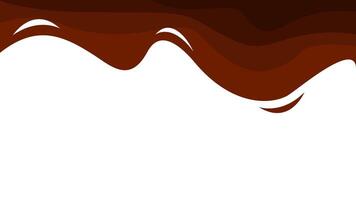 Melted chocolate drip. melted chocolate background. chocolate background for packaging. vector