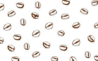 Coffee beans pattern background. coffee beans background. Coffee beans wallpaper. Coffee Beans Illustration for packaging. vector