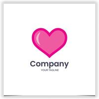 Pink logo in a heart shape design template vector