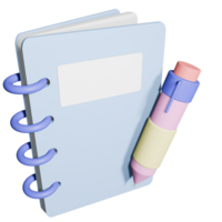 3d boek en pen png