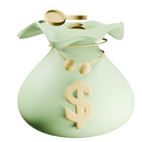 3D Money Bag png