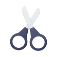 Scissors 3D Icon. Scissors with handles png