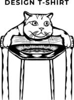 DESIGN T-SHIRT CAT vector