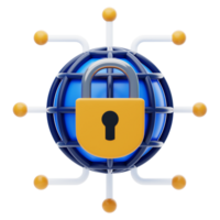 Internet Sicherheit 3d Symbol. Netzwerk Sicherheit 3d Symbol png