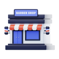 Barbero tienda 3d icono. isométrica icono representando barbería png