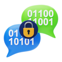 Encryption 3D Icon. End to end encryption 3d icon png