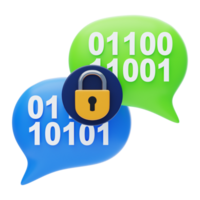 Encryption 3D Icon. End to end encryption 3d icon png