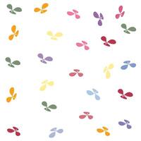 Abstract illustration, white background with multi-colored floral pattern vector