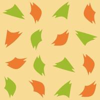 Orange background illustration with multi-colored seamless arrow pattern vector