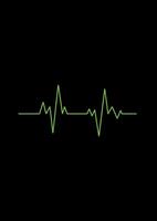 Green heartbeat line. Heart cardiogram line symbol. vector