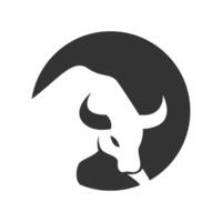 Bull icon logo design vector