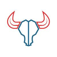 Bull icon logo design vector