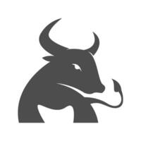 Bull icon logo design vector