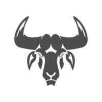 Bull icon logo design vector