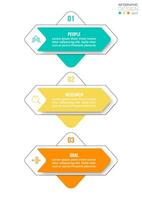 concepto de negocio de plantilla infográfica con flujo de trabajo. vector