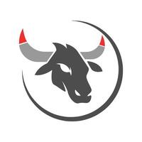 diseño de logotipo de icono de toro vector