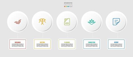 Business concept infographic template with option. vector